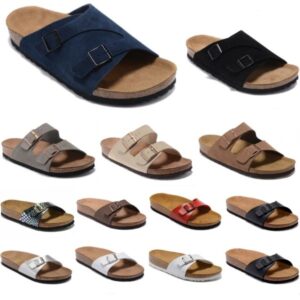 Madrid women Beach sandals Cork slipper womens fashion slides flip flops print flower pattern Summer Platform sandals Wide Flat Slippery