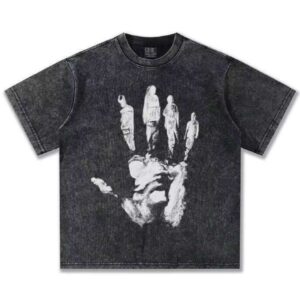 Printed Washed Loose Casual Summer New Men's Fashion 300g T-Shirt