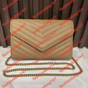 Luxury Handbag Fashion Shoulde Bag Designer bag Envelope Genuine leather caviar bags wallet on chain purse fashion lady shoulder bag tote Gold Silver Black Chain Bag