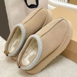 2024 Designer slipper boots Mustard Seed Chestnut Fur slides Sheepskin Classic Ultra Mini Platform Boots Winter Women's Flat Shoes Suede With box
