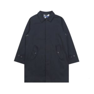 Men Stylish Khaki Workwear Jacket Small Horse Logo Comfortable Fit Vintage Zip Up Outerwear Designer Coat British-Inspired Lightweight Street Fashion Look