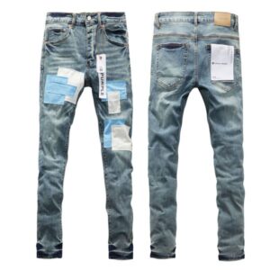 Purples American Vintage Mud Straight Brands Pants Y2k High Street Ripped Patch Trendy Retro Straight-Leg Long Hang Tag Jeans Card Holder A62 89F