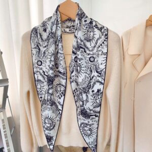 Silk fashionable and personalized ladies' twill diamond scarf –863043