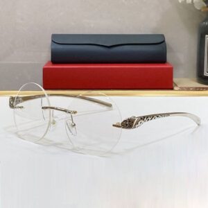 Women Designer Sunglasses for Men Gold Silver Frameless Metal Frames 8308912 Style Round Carti Sun Glasses Fashion Driving Texture Mirror Frame Unique Eyeglasses