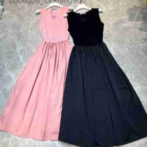 Designer casual dresses for women Top Dress Womens Fashionable Temperament Slim Waist Show Sleeveless Back Strap Long Dress Summer New