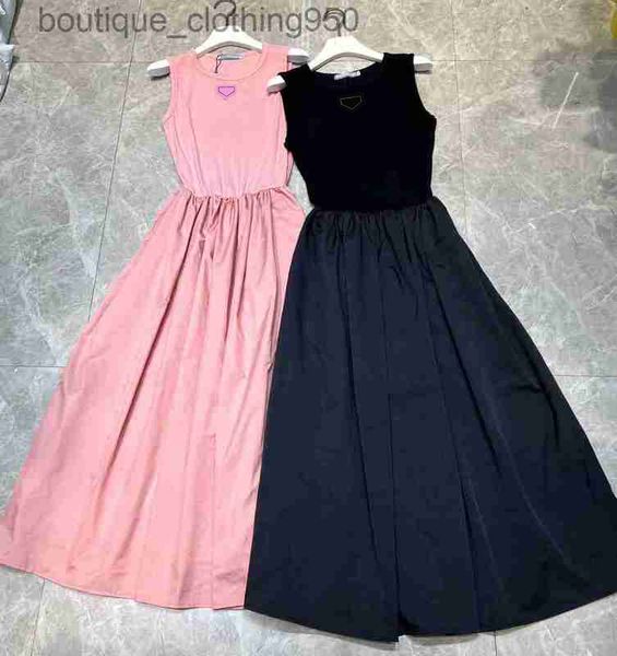 Designer casual dresses for women Top Dress Womens Fashionable Temperament Slim Waist Show Sleeveless Back Strap Long Dress Summer New