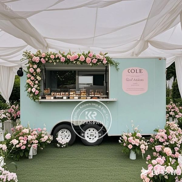 Mobile Ice Cream Food Truck Hot Dog Street Food Trailers for Camping Charcuterie Cart Tents Outdoor Camping