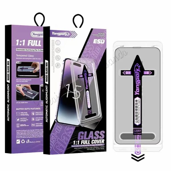 Smart Privacy Glass with Install Tools for iPhone 16 Pro Max 15Plus 12 13 14 Pro Max 11 XR XS Privacy Tempered Glass Screen Protector Auto Dust-Elimination Installation