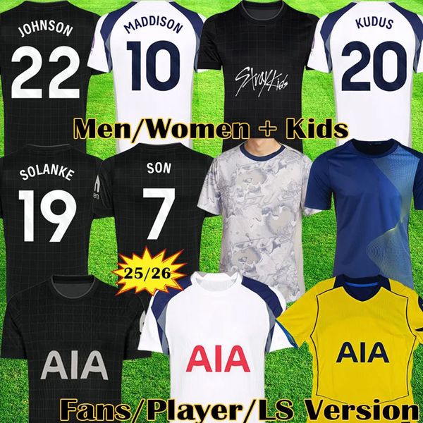 2025 2026 SON RICHARLISON MADDISON TOT Soccer Jerseys COYS KULUSEVSKI SOLANKE Htottenhamsoccer jerseys 24 25 26 JOHNSON THFC Football shirt kit Men kids set