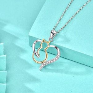 Chic Feline Adornment: Stylish Heart Design Pet-Themed Earring Set Crafted from Genuine Precious Metals