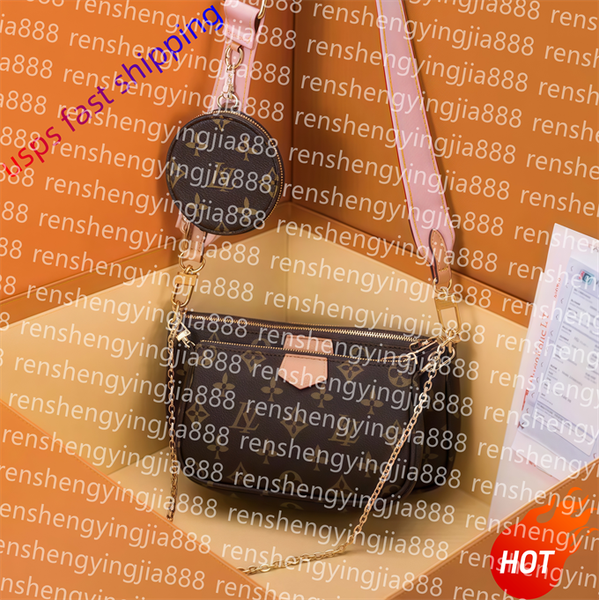 2025Designer Bags Shoulder Bag Leather Old Flower Handbag Baguette Canvas Wide Strap Embroidery Design Embossed Letters Stylish Buckle closure outdoors bag A3