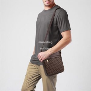 Cross-border explosive men's leather crossbody bag fashion vertical shoulder bag mobile wallet key bag everything small bag