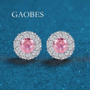 Luxury S925 Sterling Silver Halo Earrings with Green, Yellow, and Red Gemstones, Elegant Studs for Women