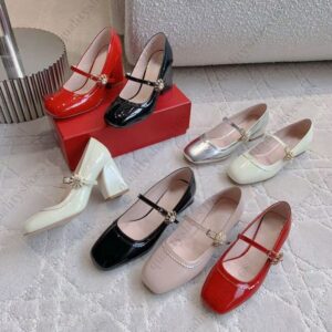 New Daisy Chunky Heel Mary Janes | Sweet & Edgy Style | Comfort Fit | Bovine Patent Leather | Hybrid Lambskin Lining | Italian Leather Sole