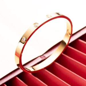 Fashion Lock Bangle 18K Gold Plated Stainless Steel Classic Style with Clasp Closure Slim and Regular Versions Size Options 17 and 19 Included