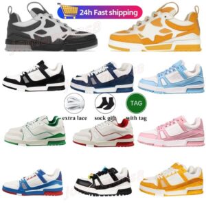 Designer Trainer Shoes Sneakers Men Women Low Black Baby Blue White Navy Orange Green Tour Yellow Pink Brown Winter Mens Trendy Tennis Outdoor Jogging Walking Shoes