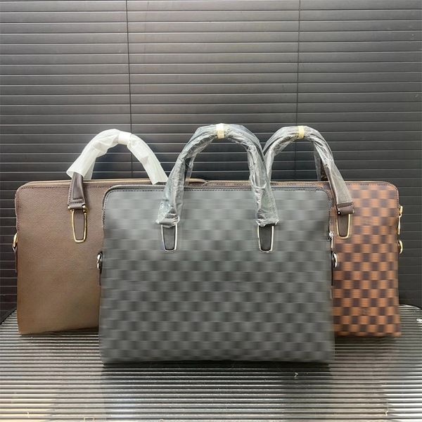 Briefcases men Bag Fashion Business Briefcase For Men Pattern Leather Zipper Classic Versatile Handbag 28*38cm Laptop Casual Shoulder Bags