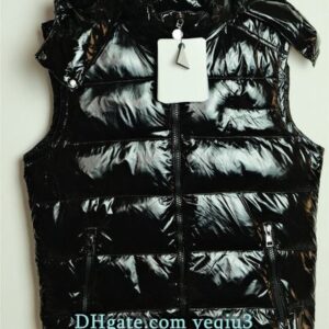 Men Puffer Jacket Thick Fluffy Down Vest Designer Cold Weather Parkas with NFC Scanning White Duck Padded Jacket Black Plus Size Couple Outerwear Christmas Gift