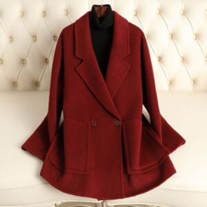 D10305 Double-faced wool coat for women short 2024 autumn and winter new woolen coat high-end