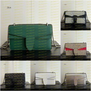 Women's Chain Bag Fashionable Designer Bag Luxury Leather Shoulder Bag Canvas Crossbody Bag With Metal Hardware