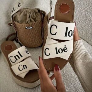 Designer Flat Sandals Luxury Women's Clogs Mules Men's Alphabet Casual Shoes Summer Beach Brown Pink Canvas Platform Slippers Flip Flops