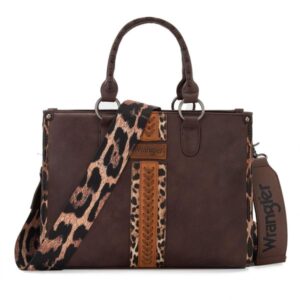 Cross-border leopard print cow color matching simple retro Tote bag tote bag braided zipper multi-functional crossbody bag women
