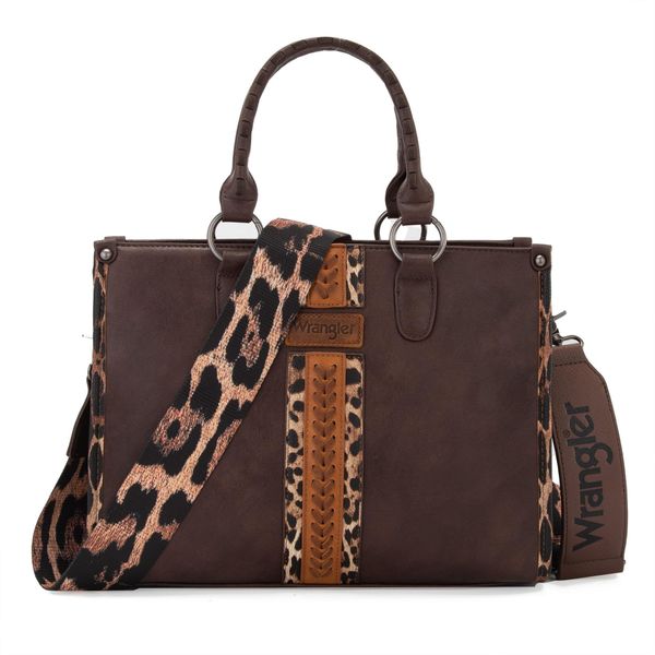 Cross-border leopard print cow color matching simple retro Tote bag tote bag braided zipper multi-functional crossbody bag women