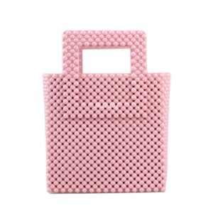 High quality dopamine PVC Barbie jelly bag fashionable and versatile woven vegetable basket dirt resistant and easy to wash summer women handbag