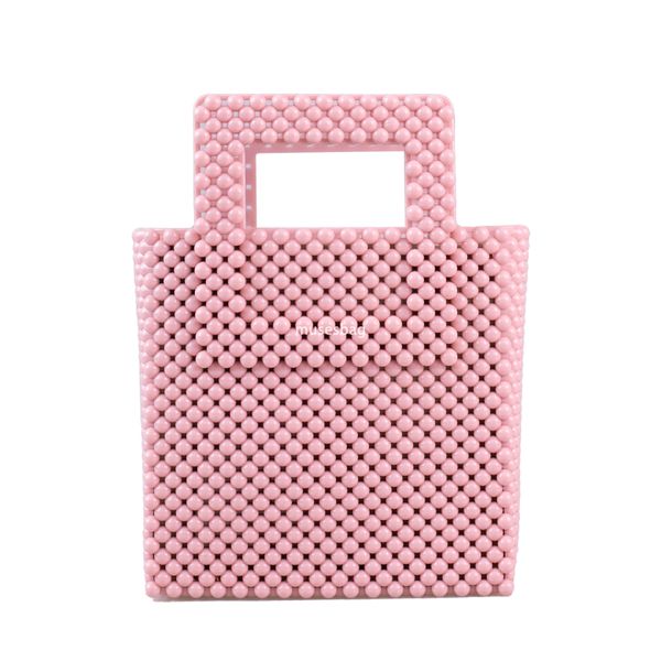 High quality dopamine PVC Barbie jelly bag fashionable and versatile woven vegetable basket dirt resistant and easy to wash summer women handbag