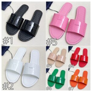 (Order by pic in opt, not by desc) New Fashion Shoes women slippers sliders Patent leather thin – soled slippers