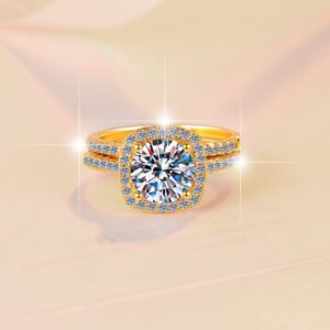 Elegant Moissanite Ring in S925 Sterling Silver, Perfect for Stackable Designs and Engagements, Trendy One-Stone Band, Affordable Luxury, Cross-Border Wholesale.