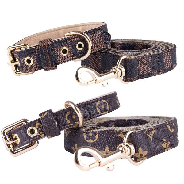 styles Adjustable PU Leather Pet Collars Fashion Letters Print Old wers Leashes for Cat Dog Necklace Durable Neck Decoration Accessory Pets Supplies b a a6d