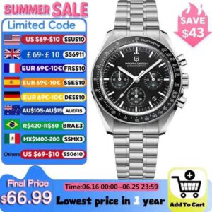 PAGANI DESIGN 2025 New Men's Watches Top Luxury Quartz Watch For Men Auto Date Speed Chronograph AR Sapphire Mirror Wrist watch