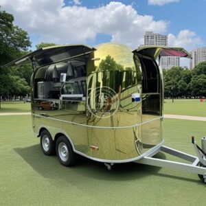 Stainless Steel Customized Mobile Food Truck Pizza Hot Dog Ice Cream Coffee Concession Food Cart with Full Kitchen