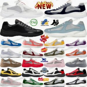 Designer Cups Sneakers Shoes Americas Cup Sneaker shoe Black Royal Blue Grey Mango Silver Red men women Gold Tech Fabric mens womensI9dl#