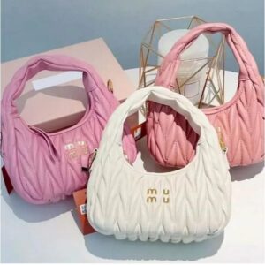 10A Women's pink Designer Cleo bag satchel tote Wander Matelasse underarm hobo Luxury Genuine Leather with shoulder strap clutch