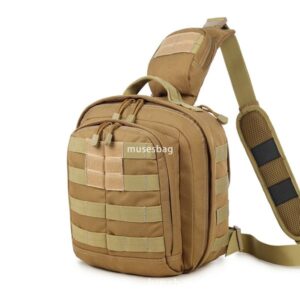 New Oxford cloth printed armpit bag outdoor camouflage large chest bag military fan shoulder bag large capacity handbag