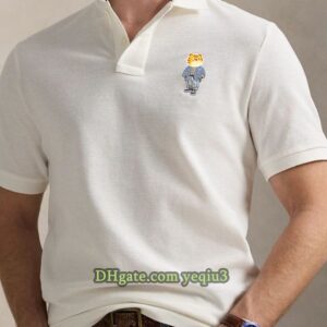 Designer Small Horse Tee for Men Classic Embroidered Lapel T Shirt Fashion Casual Short Sleeve Multi Color Summer Style