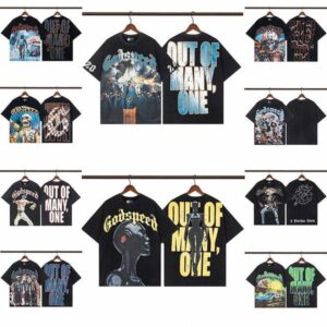 shirt designer t shirt mens t shirt graphic tee clothe beach hipster fabric cotton Street graffiti Letter foil all print Vintage washed Godspeed black tee