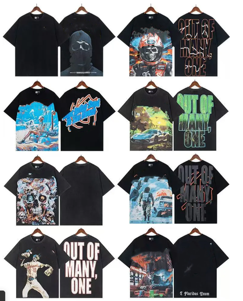 Godspeed Mens designer t shirt Graffiti tee shirt Hood Quality skull Y2K Hip-Hop Harajuku Streetwear Hip Hop Casual Loose short sleeve Casual top tees Clothes US S-XL