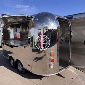 OEM Stainless Steel Mobile Food Trailer Truck for Sale Europe Street Concession Pizza Trailer Customized Mobile Fast Food TRuck With Full Kitchen