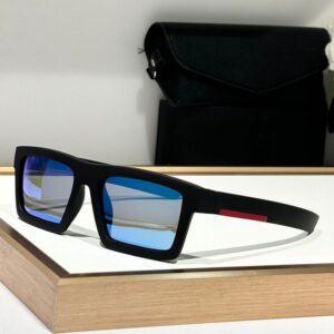 High Men Quality Thick Acetate Vintage Sunglasses SPS02ZU Mens Womens designer square sunglasses 100% UV protection one word micro arc mirror leg design