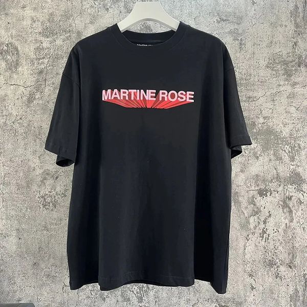 Hip Hop Oversized Classic 3D Red Print T-Shirt Men Women 1:1 Best Quality Casual T Shirt Black Tee With Tags