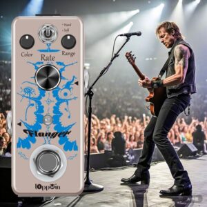 FANGER Classic Analog Flanger Pedal with Static Filter Mode & Oscillator Noise Effect – Compact True Bypass Design