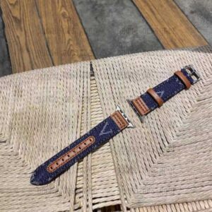 designer Straps For Apple Watch SE 1 2 3 4 5 6 s Letter Leather V Strap Classic Denim ing Smart Iwatch 38 40 42 44MM 21120614XS GKQV