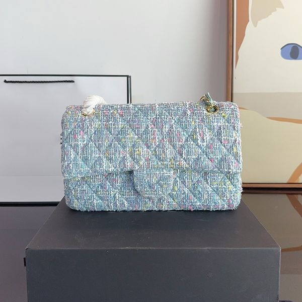 Designer bag Classic Woolen Chain bag Woman Women luxurys Shoulder bag Handbags Messenger Clutch Flap crossbody Wallet lady clutch Fortune bag 25m