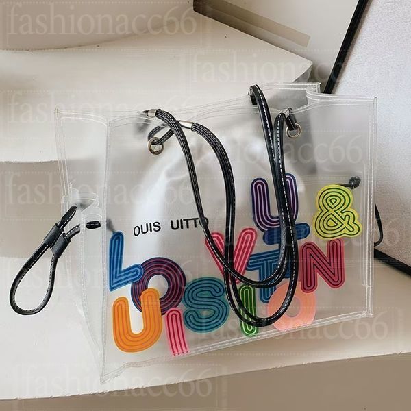 Totes 2024 Versatile Transparent Jelly Bag For Women Large Capacity Fashion Niche Portable Shoulder Tote Spring And Summer