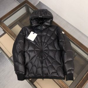 Men's Down & Parkas Designer Spider web hooded down jacket with 90% filling for warmth and casual down jacket