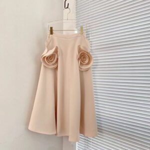 original threedimensional large flowers design female dress high quality womens brand fashion skirt highend women luxury long dress