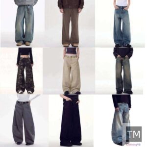 Men's Jeans Distressed Vintage Blue Pants Men Wide-leg Denim Trousers Male Oversize Streetwear Fashion Casual Baggy Straight